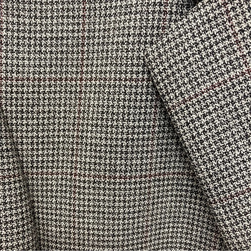 Jos. A. Bank Sport Coat 44R Black and Grey Houndstooth Glen Plaid